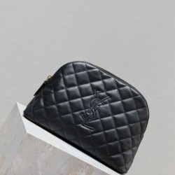 Replica di lusso Pochette grande YSL Saint Laurent Cassandre trapuntata e ricamata Nera Imitazioni Cloni Pochette grande YSL Saint Laurent Cassandre trapuntata e ricamata Nera firmate