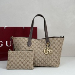 Cloni Borse tote media Gucci 855279 GG Marmont Marrone firmate