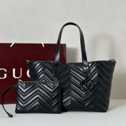Cloni Borsa tote media Gucci 855279 GG Marmont Nero firmate