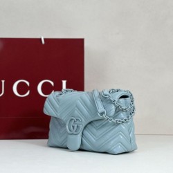 Replica di lusso Borsa a tracolla piccola Gucci GG Marmont 855391 Blu Imitazioni Cloni Borsa a tracolla piccola Gucci GG Marmont 855391 Blu firmate