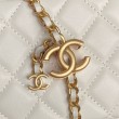 Beauty case piccolo Chanel con tracolla a catena Ap3940 Bianco