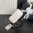 Beauty case piccolo Chanel con tracolla a catena Ap3940 Bianco
