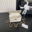 Beauty case piccolo Chanel con tracolla a catena Ap3940 Bianco