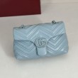 Borsa a tracolla piccola Gucci GG Marmont 855391 Blu