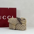 Bora Pari all'originale replica a tracolla piccola Gucci GG Marmont 855391 Marrone