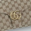 Bora Pari all'originale replica a tracolla piccola Gucci GG Marmont 855391 Marrone