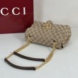 Bora Pari all'originale replica a tracolla piccola Gucci GG Marmont 855391 Marrone