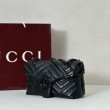 Borse Firmate Replica a tracolla piccola Gucci GG Marmont 855391 Nero