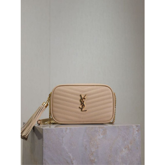 Borse Imitazioni a tracolla Trapuntato Lou Mini YSL Saint Laurent Albicocca Borse Imitazioni a tracolla Trapuntato Lou Mini YSL Saint Laurent Albicocca