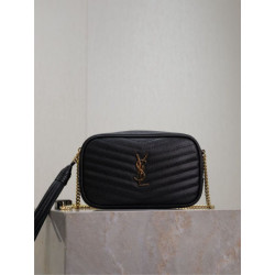 Borsa a tracolla Trapuntato Lou Mini YSL Saint Laurent Nero