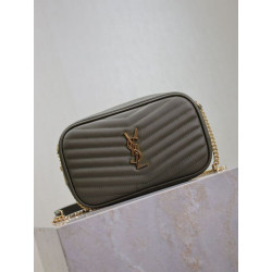 Borsa a tracolla Trapuntato Lou Mini YSL Saint Laurent Verde