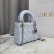 Qualità superiore replica Dior Lady Dior Mini Cannage Blu