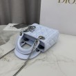 Qualità superiore replica Dior Lady Dior Mini Cannage Blu