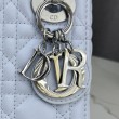Qualità superiore replica Dior Lady Dior Mini Cannage Blu