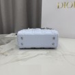 Qualità superiore replica Dior Lady Dior Mini Cannage Blu