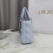 Qualità superiore replica Dior Lady Dior Mini Cannage Blu