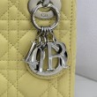 Qualità superiore replica Dior Lady Dior Mini Cannage Gialla