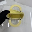 Qualità superiore replica Dior Lady Dior Mini Cannage Gialla