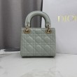 Borsa Dior Lady Dior Mini Cannage Verde