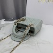 Borsa Dior Lady Dior Mini Cannage Verde