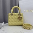 Borsa Dior Lady Dior Piccolo Cannage Gialla