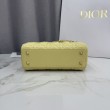 Borsa Dior Lady Dior Piccolo Cannage Gialla