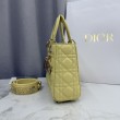 Borsa Dior Lady Dior Piccolo Cannage Gialla