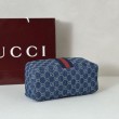 Qualità superiore replica media Gucci Vanity con manico superiore 857799 Blu