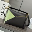 Qualità superiore replica Piccola Loewe Puzzle Edge in pelle/camoscio multicolore