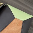 Qualità superiore replica Piccola Loewe Puzzle Edge in pelle/camoscio multicolore