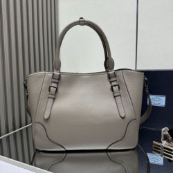 Borsa tote grande Prada 1BG602 Grigia
