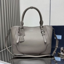 Borsa tote grande Prada 1BG602 Grigia