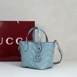 Borsa tote piccola Gucci GG Marmont 855391 Blu