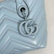 Borsa tote piccola Gucci GG Marmont 855391 Blu