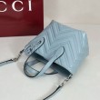 Borsa tote piccola Gucci GG Marmont 855391 Blu