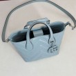 Borsa tote piccola Gucci GG Marmont 855391 Blu