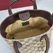 Borsa tote piccola Gucci GG Marmont 855391 Marrone