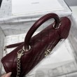 Borse Chanel 26P piccola con manico Coco AS6091 Borgogna