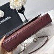 Borse Chanel 26P piccola con manico Coco AS6091 Borgogna