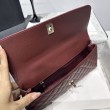 Borse Chanel 26P piccola con manico Coco AS6091 Borgogna