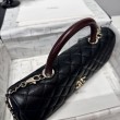 Borse Chanel 26P piccola con manico Coco AS6091 nera