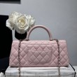 Borse Chanel 26P piccola con manico Coco AS6091 Rosa
