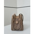 Mini borsa tote Fendi Origami tessuto jacquard Albicocca
