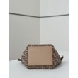 Mini borsa tote Fendi Origami tessuto jacquard Albicocca