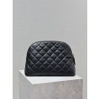 Pochette grande YSL Saint Laurent Cassandre trapuntata e ricamata Nera