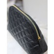 Pochette grande YSL Saint Laurent Cassandre trapuntata e ricamata Nera