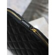 Pochette grande YSL Saint Laurent Cassandre trapuntata e ricamata Nera