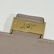 Portafoglio Fendi con catena, modello Baguette in tessuto jacquard FF marrone