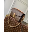 Borse Replica LV Pochette Métis East West M46279 Marrone