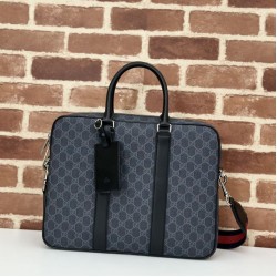 Cloni Borsa da lavoro media da uomo Gucci GG 792077 nera firmate